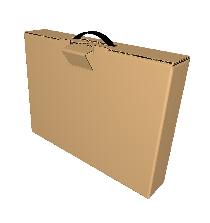 Для габаритных и тяжелых предметов, фиксация скотчем или стрепп лентой. Поставляется в плоском виде