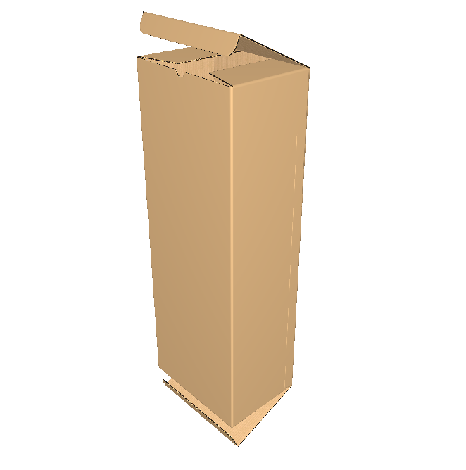 Самосборное дно типа ласточкин хвост, фиксация крышки скотчем Поставляется в плоском виде